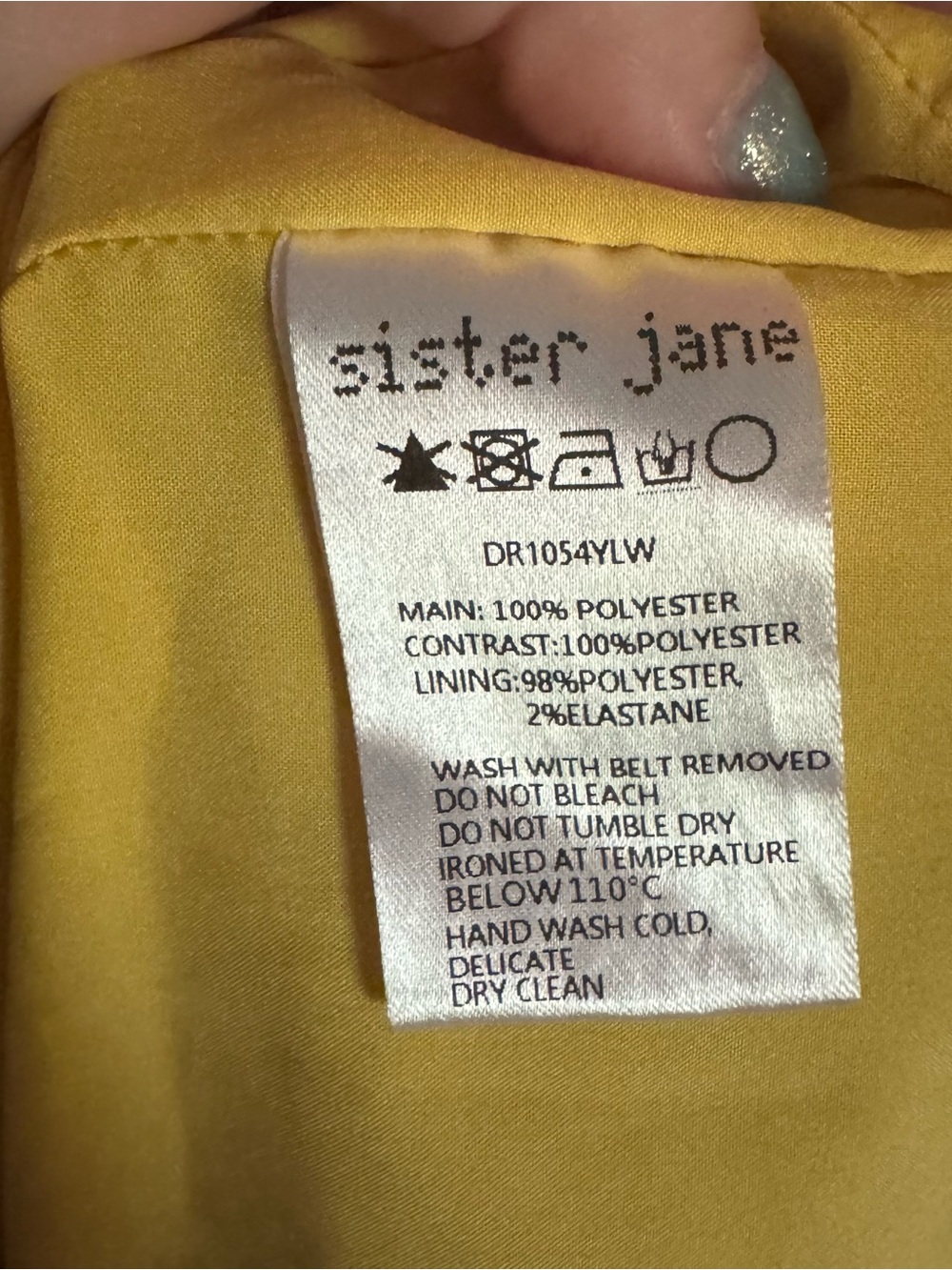 Dream Sister Jane Yellow Floral Belted Midi Dress - Size XS - Picture 9 of 9